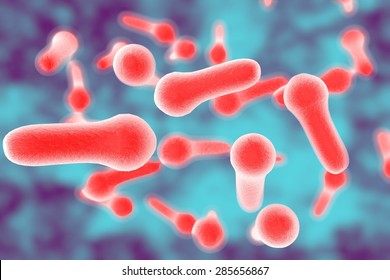 3D Illustration Of Clostridium Bacteria Which Causes Tetanus, Botulism, Gas Gangrene And Wound Infection