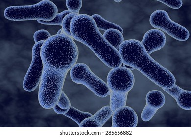 3D Illustration Of Clostridium Bacteria Which Causes Tetanus, Botulism, Gas Gangrene And Wound Infection