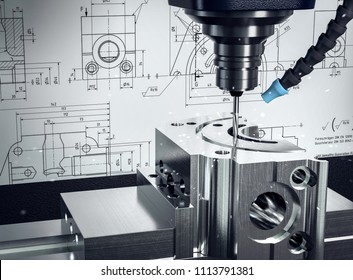 3D illustration CNC milling metalworking