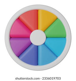 3d illustration color wheel
