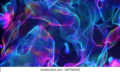 
3D illustration Colorful Wavy Multicolor Liquid Nebula Backdrop