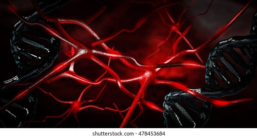 3d Illustration Computer artwork of nerve cells