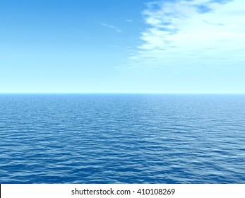 Sea On Blue Sky Background Stock Photo 520793512 | Shutterstock