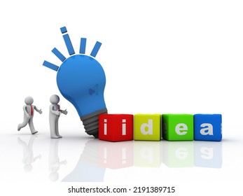 3d illustration Creativity idea concept. 
