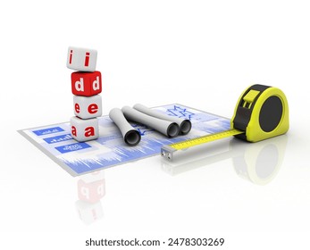 3d illustration Creativity idea concept