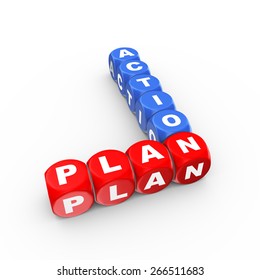 3d Illustration Crossword Action Plan Stock Illustration 266511683 3d Illustration Crossword Action Plan Stock Illustration 266511683