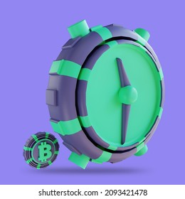 3D Illustration Crypto Trading Time 2 Suitable For Cryptocurrency