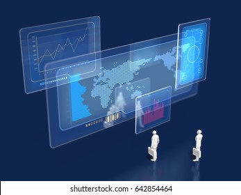 3D Illustration Of Current Situation Analysis
