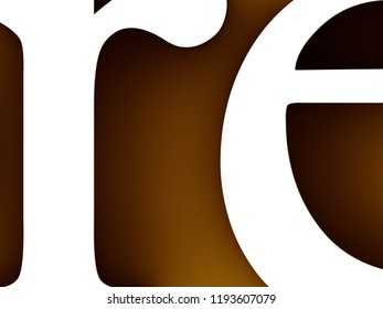 3d illustration of cut letters with the focus on the spaces between the letters