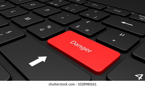 3D illustration danger