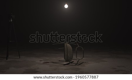 3d Illustration of Dark Interrogation Environment