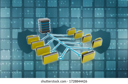 3d Illustration Data Sharing Concept Stock Illustration 1728844426 ...