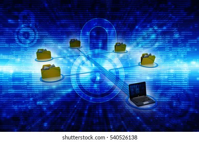 3d illustration of Data sharing concept.