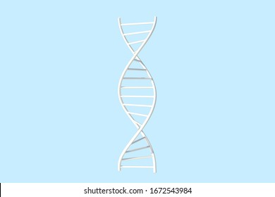 3D Illustration of Deoxyribonucleic acid or DNA Double Helix and Polynucleotide style on blue background with clipping path.