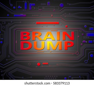 3d Illustration Depicting Printed Circuit Board Components With A Brain Dump Concept.