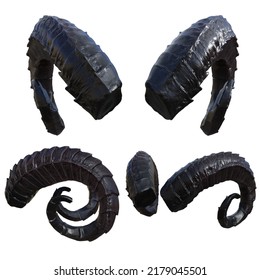 3d Illustration Of Devil Animal Horn And Horns