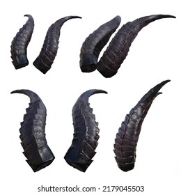 3d illustration of devil animal horn and horns