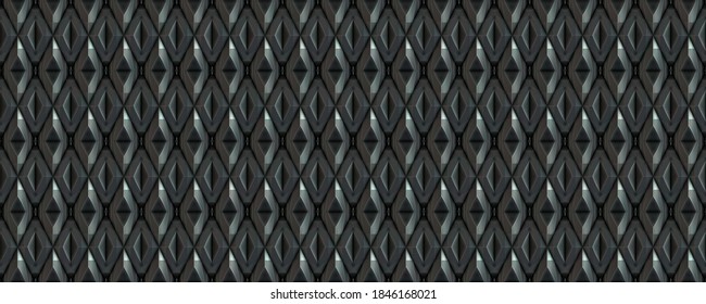 3d Illustration Diamond Metal Shield Texture Background