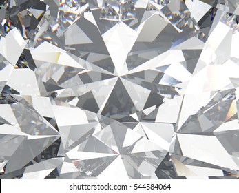 3D Illustration Diamond Texture Zoom