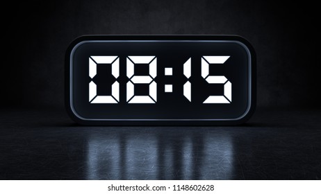 3D Illustration Digital Clock