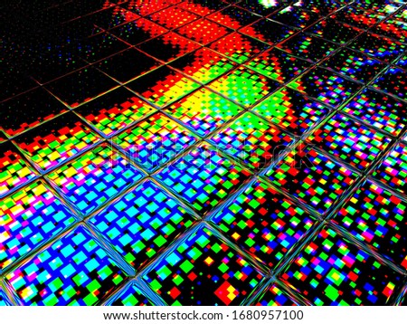 3D illustration. Digital effects. Multicolor abstract background. Colorful pattern. Creative graphic design for poster, brochure, flyer and card. Unique wallpaper. Backdrop for web and fabric.