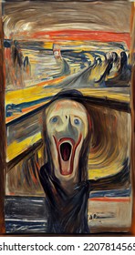 3D Illustration Digital Variation Of The Famous Artwork The Scream 