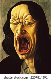 3D Illustration Digital Variation Of The Famous Artwork The Scream 