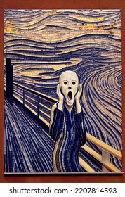 3D Illustration Digital Variation Of The Famous Artwork The Scream 