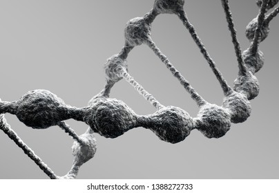 3d Illustration Of DNA Helix, DNA Strand, Genome Gene Editing, Helix Decomposing, Genome Concept Gene CRISPR Editing Strand Sequencing Background 3D Render - Illustration