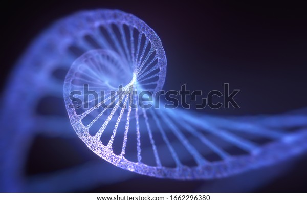 3D illustration of DNA made by molecules called\
nucleotides. The four types of nitrogen bases are Adenine, Thymine,\
Guanine and Cytosine.