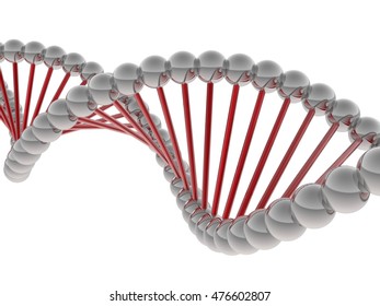 3D Illustration Of A DNA String