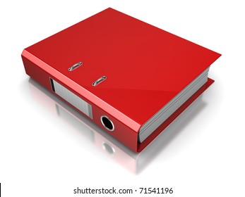 3d illustration of documents folder, over white background