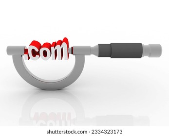 3d illustration dot com in screw gauge