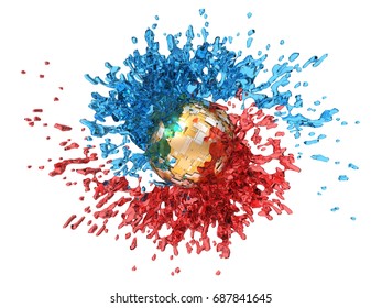 3d Illustration Of Dual Fluid Power