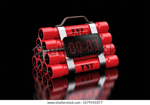 3d Illustration Dynamite Time Bomb Explosive Stock Illustration 1679541877