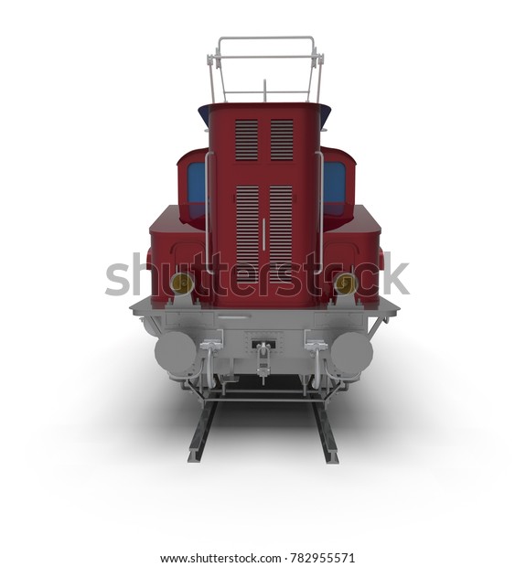 3d illustration of electric train. white
background isolated. icon for game
web.