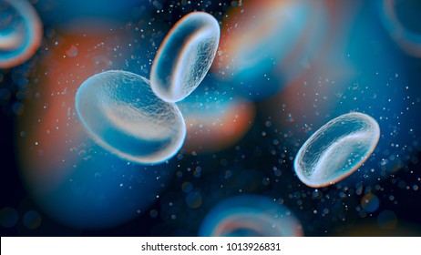 3d illustration electron microscopic of red blood cells