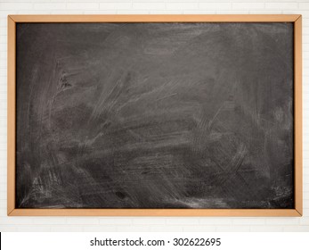 3d Illustration Of Empty Black School Board