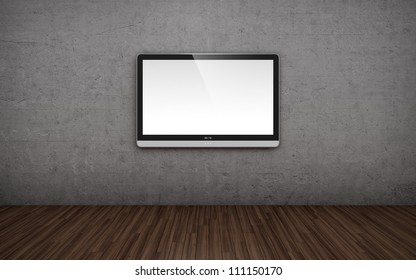 Empty Room Hd Tv Wall Clipping Stock Photo Edit Now