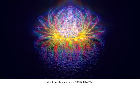 3d illustration the energy of the lotus is revealed in a meditative flow of peace and tranquility
