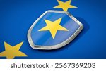 3D illustration, EU and security policy