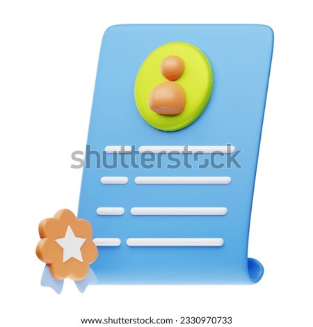 3D Illustration Experience, document badge