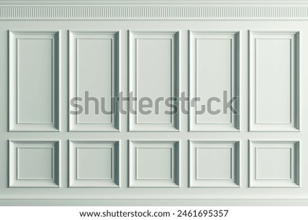 3D illustration. Extra large background wooden cabinet wall