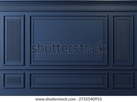 3D illustration. Extra large background wooden cabinet wall