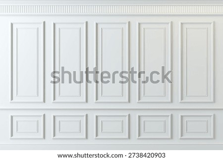 3D illustration. Extra large background wooden cabinet wall