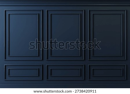 3D illustration. Extra large background wooden cabinet wall