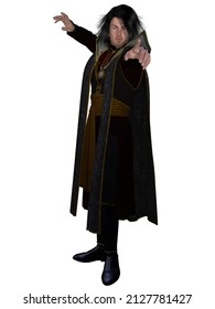 3d Illustration Of An Fairytale Male Wizard