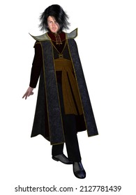 3d Illustration Of An Fairytale Male Wizard