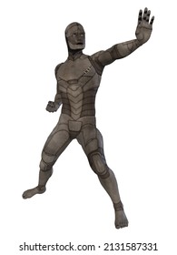 3d Illustration Of An Fantasy Tin Man Figure