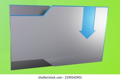 3d Illustration Of File Holder On Green Screen. Easy To Ke You